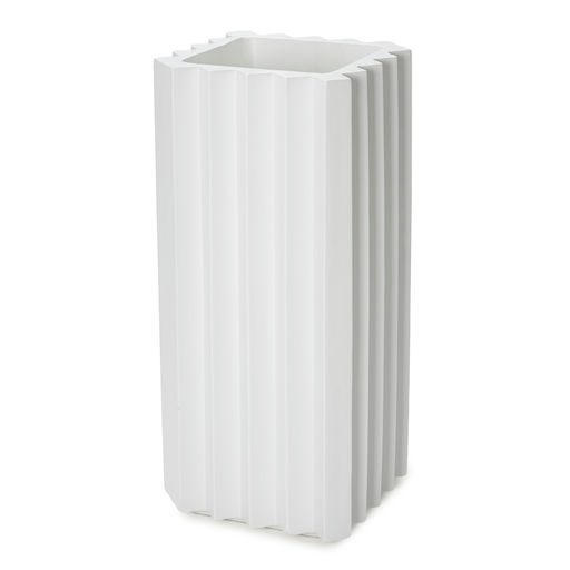 Zigzag Med Matte Finish White – L: 14 in x W: 14 in x H: 30 in – by Le Présent