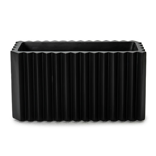 Zigzag Box Matte Finish Black – L: 36 in x W: 14 in x H: 20 in – by Le Présent