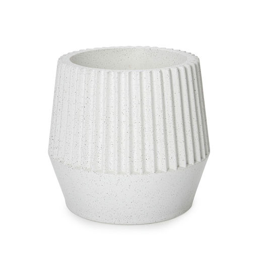 Rib Small Granite Finish White – H: 20 in / D: 18 in – by Le Présent