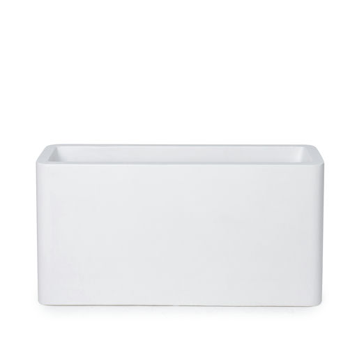 Flowerbox Small Matte Finish White – L: 30 in x W: 10 in x H: 15 in – by Le Présent