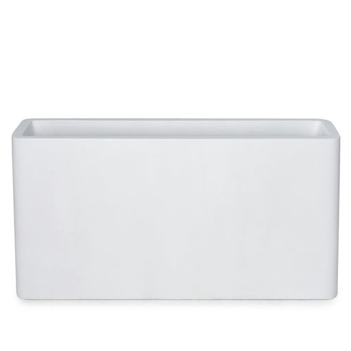 Flowerbox Large Matte Finish White – L: 40 in x W: 10 in x H: 20 in – by Le Présent