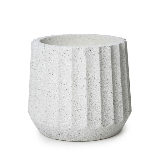 Cupcake Small Finish Rough Speckled White – H: 14 in / D: 17 in – by Le Présent