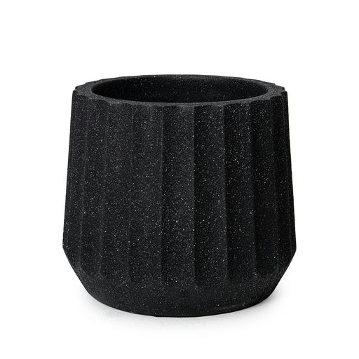 Cupcake Small Finish Rough Speckled Black – H: 14 in / D: 17 in – by Le Présent
