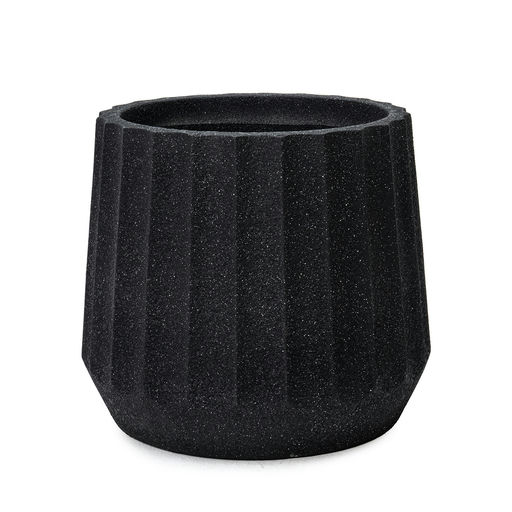 Cupcake Large Finish Rough Speckled Black – H: 19 in / D: 22 in – by Le Présent