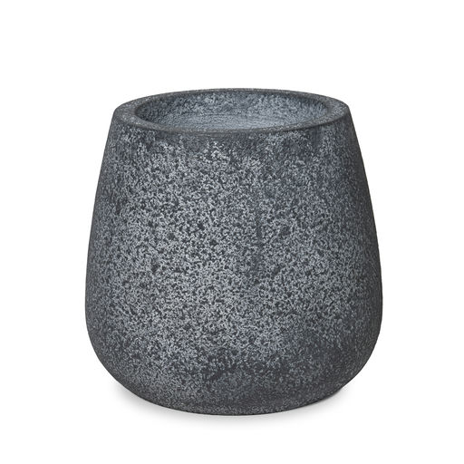 Pottery Small Finish Rough Black – H: 16 in / D: 18 in – by Le Présent