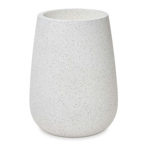Pottery Medium Finish Rough White – H: 28 in / D: 18 in – by Le Présent