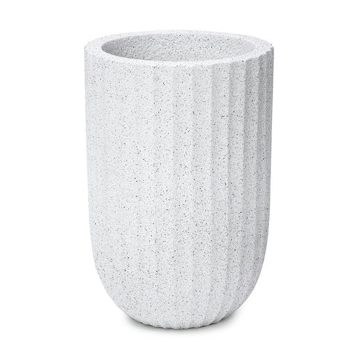 Beach Medium Rough Speckled Finish White – H: 24 in / D: 16 in – by Le Présent