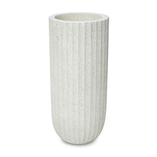 Beach Large Rough Speckled Finish Beige – H: 36 in / D: 16 in – by Le Présent