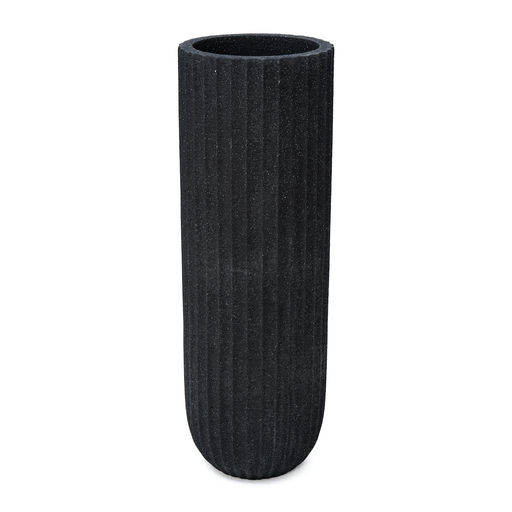 Beach Extra Large Rough Speckled Finish Black – H: 48 in / D: 16 in – by Le Présent