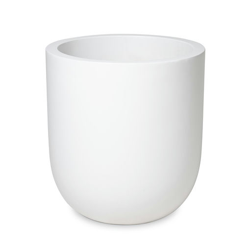 Round Bottom Small Matte Finish White – H: 18 in / D: 17 in – by Le Présent