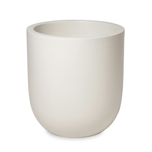 Round Bottom Small Matte Finish Beige – H: 18 in / D: 17 in – by Le Présent