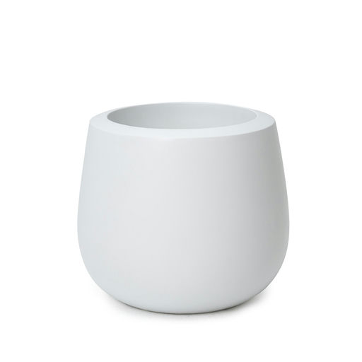 Belly Small Matte Finish White – H: 12 in / D: 15 in – by Le Présent