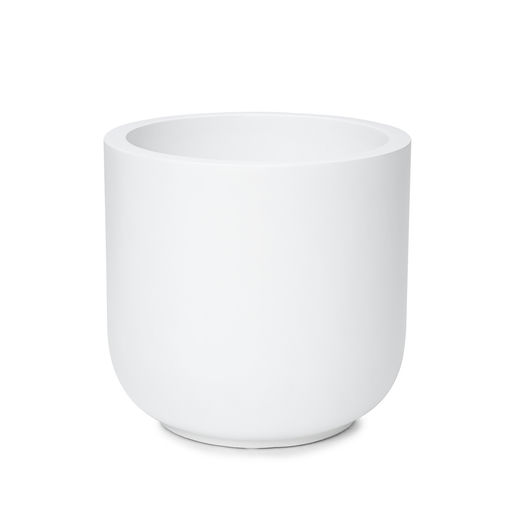 Cauldron Small Matte Finish White – H: 13 in / D: 14 in – by Le Présent