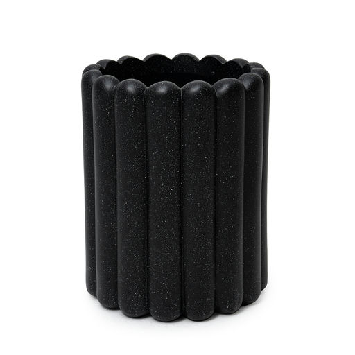 Tiramisu Medium Granite Finish Black – H: 20 in / D: 16 in – by Le Présent