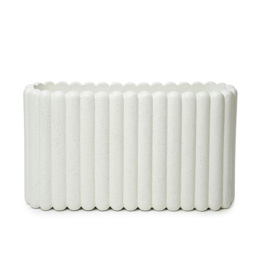 Tiramisu Box Granite Finish White – L: 36 in x W: 10 in x H: 20 in – by Le Présent