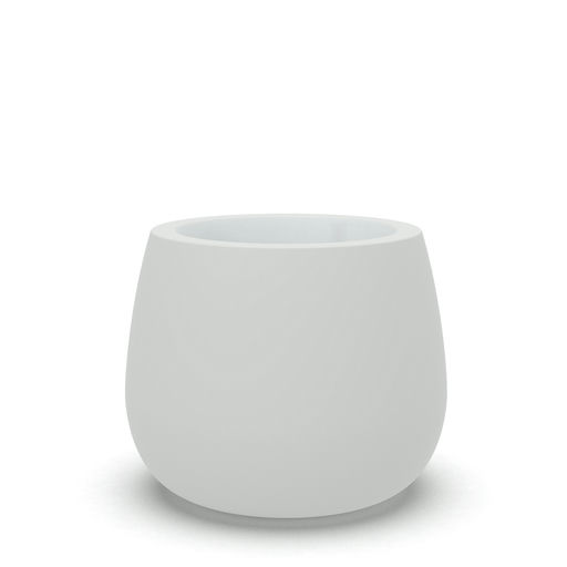 Clima - Belly Matte Finish White – L: 22.44 in x W: 22.44 in x H: 18.9 in – by Le Présent